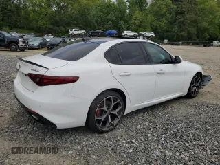 2019 Alfa Romeo Giulia Sport with VIN ZARFANAN6K7607194, listed as a Copart auction lot 57393415 with Not provided miles and Salvage title. Bid and sale history available at DreamBid. Image 3.