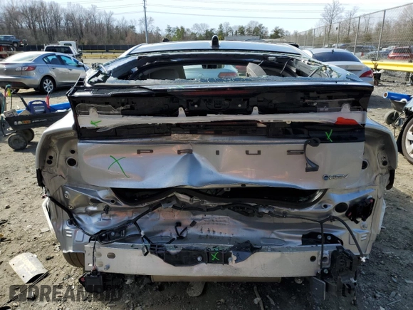 2023 Toyota Prius LE with VIN JTDADABU8P3002408, listed as a Copart auction lot 47490975 with 34,846 mi miles and Salvage Title. Bid and sale history available at DreamBid. Image 6.