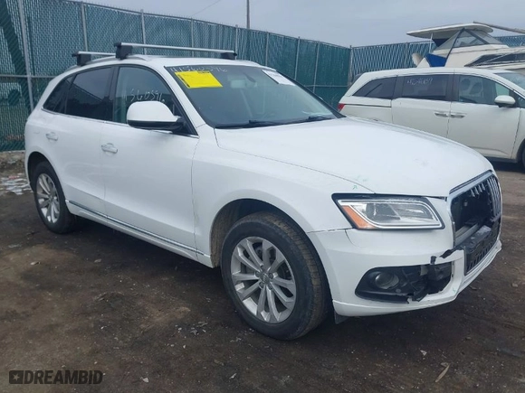 2017 Audi Q5 Premium with VIN WA1C2AFP5HA006846, listed as a IAAI auction lot 41560596 with 159,656 mi miles. Bid and sale history available at carsss.com. Image 1.