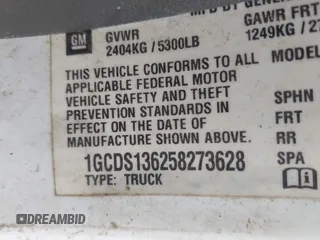 2005 Chevrolet Colorado 1SE LS Z71 z VIN 1GCDS136258273628, wystawiony jako IAAI lot #42094776 z przebiegiem 282 888 mil mil oraz . Historia ofert i sprzedaży dostępna na DreamBid. Obrazek 9.