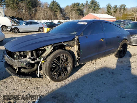 2019 Audi A7 Premium Plus with VIN WAUR2AF24KN029018, listed as a Copart auction lot 88984995 with 74,708 mi miles and Salvage Title. Bid and sale history available at carsss.com. Image 1.