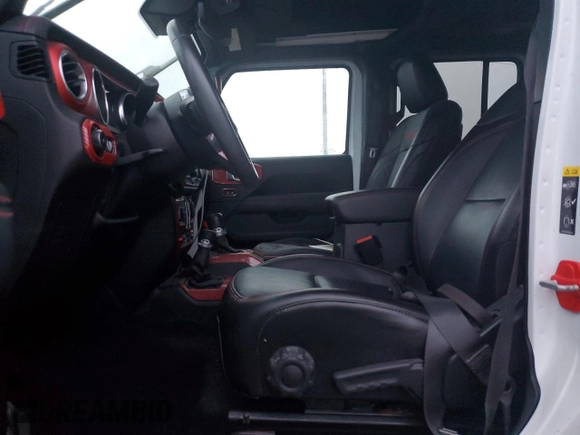 2021 Jeep Wrangler Unlimited Rubicon with VIN 1C4HJXFG9MW730828, listed as a Copart auction lot 45523055 with Not Provided miles and Clean Title. Bid and sale history available at DreamBid. Image 7.