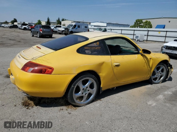 1999 Porsche 911 z VIN WP0AA2998XS620298, wystawiony jako Copart lot #59540745 z przebiegiem Nie podano mil oraz Szkoda całkowita • Salvage title. Historia ofert i sprzedaży dostępna na DreamBid. Obrazek 3.