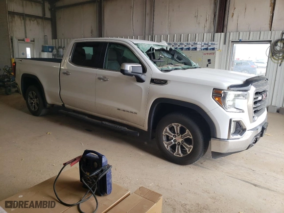 2019 GMC Sierra 1500 SLT with VIN 3GTU9DED0KG308438, listed as a Copart auction lot 48434035 with 166,724 mi miles and Salvage Title. Bid and sale history available at carsss.com. Image 4.