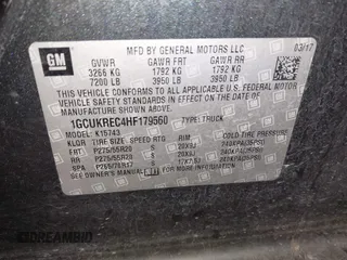 2017 Chevrolet Silverado 1500 LT with VIN 1GCUKREC4HF179560, listed as a IAAI auction lot 41460202 with 136,675 mi miles and . Bid and sale history available at DreamBid. Image 9.