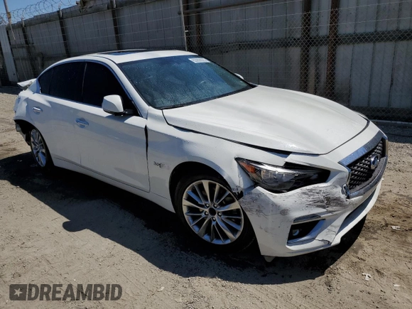 2020 Infiniti Q50 Luxe with VIN JN1EV7AP7LM206654, listed as a Copart auction lot 63908025 with 90,744 mi miles and Clean title. Bid and sale history available at DreamBid. Image 4.