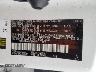 2021 Lexus RX 350 с VIN 2T2HZMDA8MC276761, выставлен на аукционе Copart как лот 55347795 с пробегом 38 810 миль миль и Списание • Salvage title. История ставок и продаж доступна на DreamBid. Изображение 13.