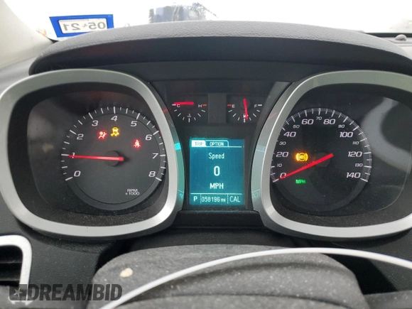 2016 Chevrolet Equinox LTZ with VIN 2GNALDEK2G1172937, listed as a Copart auction lot 44773705 with 58,196 mi miles and Salvage Title. Bid and sale history available at carsss.com. Image 9.