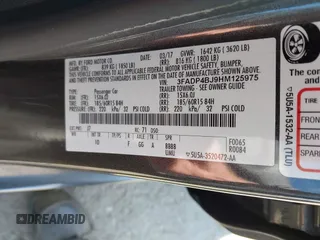 2017 Ford Fiesta SE с VIN 3FADP4BJ9HM125975, выставлен на аукционе IAAI как лот 42174562 с пробегом 55 661 миль миль и . История ставок и продаж доступна на DreamBid. Изображение 9.