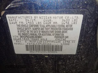 2019 Nissan Kicks S with VIN 3N1CP5CU4KL523051, listed as a IAAI auction lot 41842022 with 81,929 mi miles and . Bid and sale history available at carsss.com. Image 9.