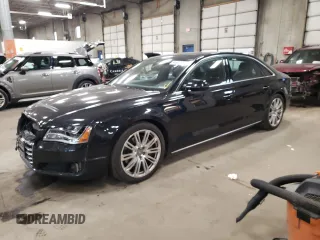 2014 Audi A8 L 3.0T with VIN WAURGAFD1EN009932, listed as a Copart auction lot 84607914 with 87,981 mi miles and Salvage Title. Bid and sale history available at carsss.com. Image 1.