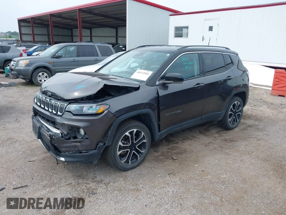 2022 Jeep Compass (RED) Edition with VIN 3C4NJDCB2NT145297, listed as a IAAI auction lot 40113566 with 40,689 mi miles and . Bid and sale history available at DreamBid. Image 2.