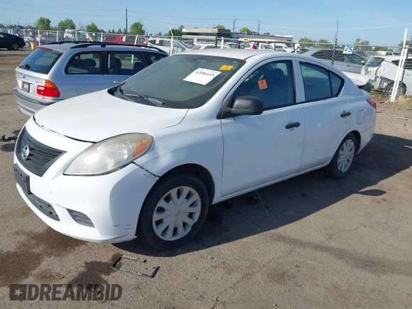 2014 Nissan Versa SV with VIN 3N1CN7AP3EL844498, listed as a IAAI auction lot 42086659 with 1 mi miles. Bid and sale history available at carsss.com. Image 2.