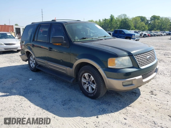 2003 Ford Expedition Eddie Bauer z VIN 1FMRU17W73LB39407, wystawiony jako IAAI lot #42042645 z przebiegiem 220 011 mil mil oraz . Historia ofert i sprzedaży dostępna na DreamBid. Obrazek 1.