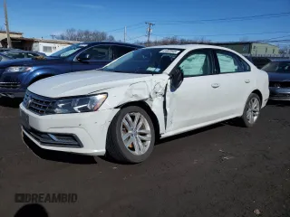 2019 Volkswagen Passat 2.0T Wolfsburg Edition with VIN 1VWLA7A33KC001587, listed as a Copart auction lot 45907045 with 107,050 mi miles and Salvage Title. Bid and sale history available at carsss.com. Image 1.
