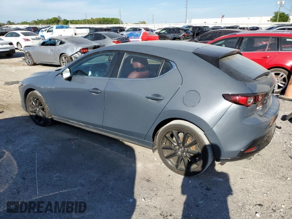2023 Mazda 3 S Carbon Edition with VIN JM1BPBLM3P1610459, listed as a Copart auction lot 46772615 with 29,024 mi miles and Salvage title. Bid and sale history available at DreamBid. Image 2.