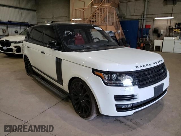 2016 Land Rover Range Rover z VIN SALGV3EF8GA318203, wystawiony jako Copart lot #37077963 z przebiegiem 60 125 mil mil oraz Czysty tytuł • Clean title. Historia ofert i sprzedaży dostępna na DreamBid. Obrazek 1.