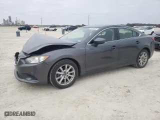 2015 Mazda Mazda6 i Sport with VIN JM1GJ1U6XF1166240, listed as a Copart auction lot 46143405 with 84,614 mi miles and Salvage Title. Bid and sale history available at carsss.com. Image 1.