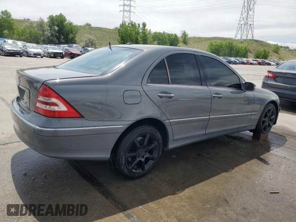 2007 Mercedes-Benz C 280 Luxury with VIN WDBRF92HX7F837258, listed as a Copart auction lot 58594675 with 158,544 mi miles and Salvage title. Bid and sale history available at DreamBid. Image 3.
