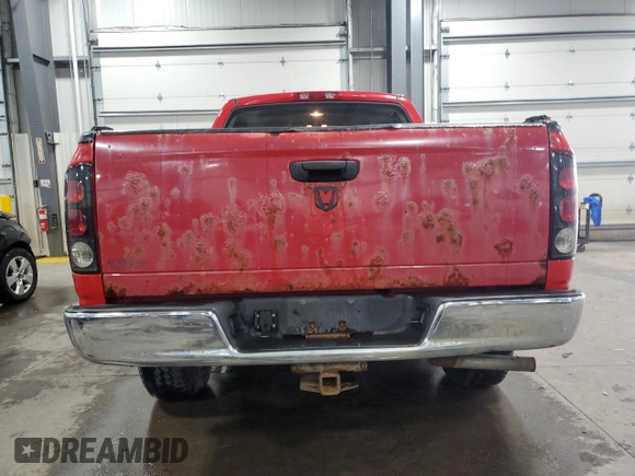2005 Dodge 1500 SLT with VIN 1D7HU18D25J613961, listed as a Copart auction lot 53507555 with 163,110 mi miles and Salvage Title. Bid and sale history available at carsss.com. Image 6.