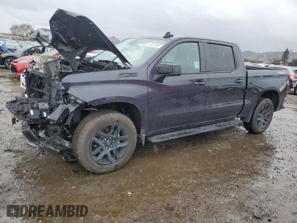2024 Chevrolet Silverado 1500 RST with VIN 3GCUDEED1RG378013, listed as a Copart auction lot 44001595 with 11,031 mi miles and Salvage Title. Bid and sale history available at carsss.com. Image 1.