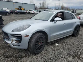 2017 Porsche Macan GTS with VIN WP1AG2A59HLB50414, listed as a Copart auction lot 46910995 with Not Provided miles and Salvage Title. Bid and sale history available at carsss.com. Image 1.