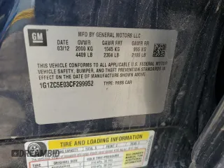 2012 Chevrolet Malibu 1LT with VIN 1G1ZC5E03CF299952, listed as a Copart auction lot 51625595 with 171,891 mi miles and Clean Title. Bid and sale history available at DreamBid. Image 12.