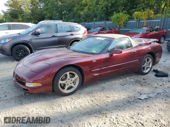 2003 Chevrolet Corvette with VIN 1G1YY32G035105922, listed as a Copart auction lot 71771764 with 0 mi miles and Salvage Title. Bid and sale history available at carsss.com. Image 1.