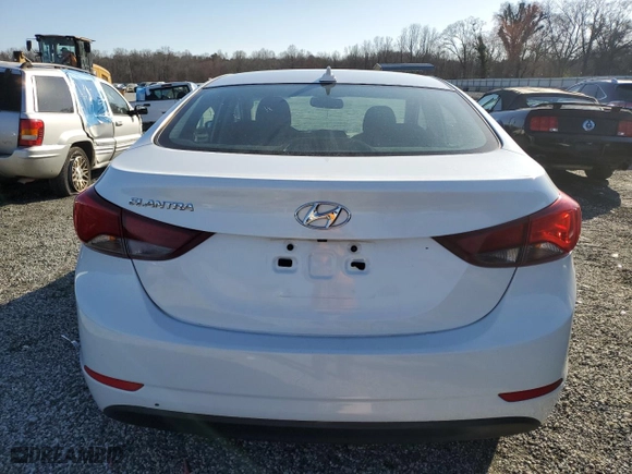2016 Hyundai Elantra SE with VIN 5NPDH4AE2GH770905, listed as a Copart auction lot 48990315 with 77,526 mi miles and Salvage Title. Bid and sale history available at carsss.com. Image 6.
