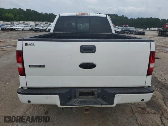 2006 Ford F-150 XLT with VIN 1FTPX145X6NA24050, listed as a Copart auction lot 55394625 with 209,137 mi miles and Salvage title. Bid and sale history available at DreamBid. Image 6.