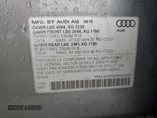 2017 Audi Q3 Premium Plus z VIN WA1JCCFS2HR002422, wystawiony jako Copart lot #50348465 z przebiegiem 110 204 mil mil oraz Szkody całkowita. Historia ofert i sprzedaży dostępna na DreamBid. Obrazek 13.