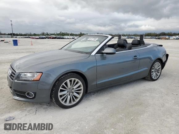 2012 Audi A5 Premium Plus with VIN WAULFAFH8CN000802, listed as a Copart auction lot 45727785 with Not provided miles and Salvage title. Bid and sale history available at DreamBid. Image 1.