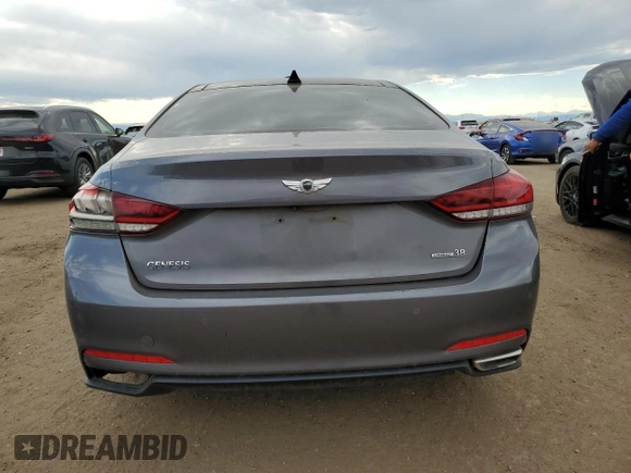 2015 Hyundai Genesis 3.8L with VIN KMHGN4JE6FU077972, listed as a Copart auction lot 60569254 with 0 mi miles and Clean Title. Bid and sale history available at carsss.com. Image 6.
