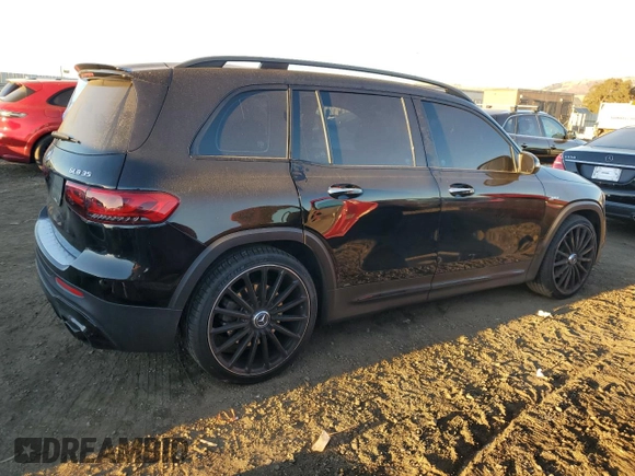 2021 Mercedes-Benz GLB with VIN W1N4M5BB0MW124220, listed as a Copart auction lot 78630274 with 64,362 mi miles and Salvage Title. Bid and sale history available at carsss.com. Image 3.