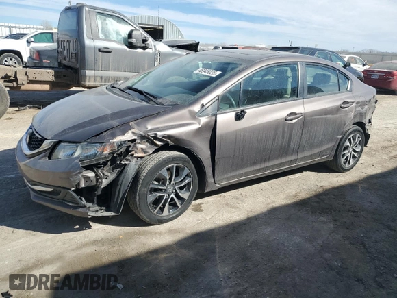 2015 Honda Civic EX with VIN 2HGFB2F80FH526907, listed as a Copart auction lot 46945025 with 78,764 mi miles and Salvage Title. Bid and sale history available at DreamBid. Image 1.