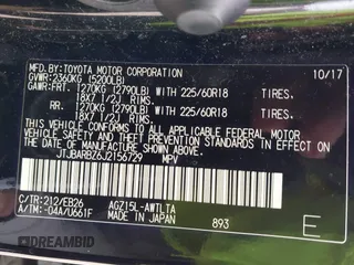 2018 Lexus NX with VIN JTJBARBZ6J2156729, listed as a IAAI auction lot 41578618 with 102,562 mi miles. Bid and sale history available at carsss.com. Image 9.