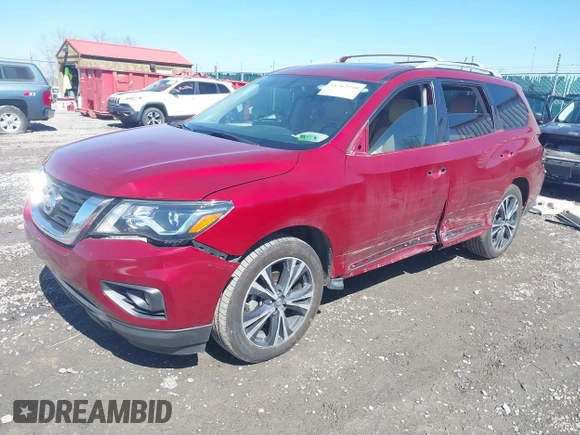2018 Nissan Pathfinder SV z VIN 5N1DR2MM5JC614716, wystawiony jako IAAI lot #41762250 z przebiegiem 94 825 mil mil oraz . Historia ofert i sprzedaży dostępna na DreamBid. Obrazek 2.
