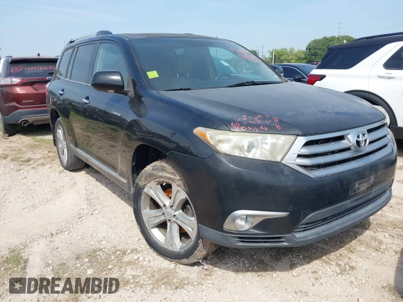 2012 Toyota Highlander Limited with VIN 5TDYK3EH7CS053065, listed as a IAAI auction lot 41929306 with 180,017 mi miles and . Bid and sale history available at DreamBid. Image 1.