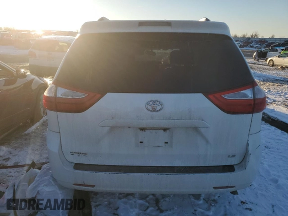 2015 Toyota Sienna LE AAS with VIN 5TDKK3DC6FS587173, listed as a Copart auction lot 45931635 with 0 mi miles and Non Repairable. Bid and sale history available at carsss.com. Image 6.