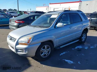 2008 Kia Sportage LX with VIN KNDJE723787491241, listed as a IAAI auction lot 41376422 with 66,160 mi miles. Bid and sale history available at carsss.com. Image 17.