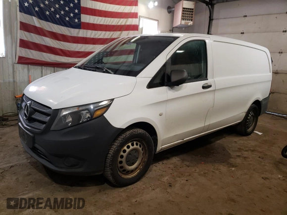 2017 Mercedes-Benz Metris Cargo with VIN WD3PG2EA6H3215443, listed as a Copart auction lot 48346215 with 160,756 mi miles and Salvage Title. Bid and sale history available at carsss.com. Image 1.