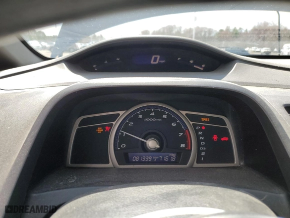 2010 Honda Civic Sdn DX-VP with VIN 2HGFA1F34AH535491, listed as a Copart auction lot 52815665 with 81,339 mi miles and Salvage Title. Bid and sale history available at carsss.com. Image 9.