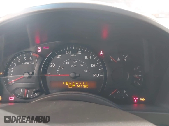 2005 Nissan Titan LE with VIN 1N6AA07B55N500154, listed as a IAAI auction lot 42455068 with 147,180 mi miles and . Bid and sale history available at DreamBid. Image 7.