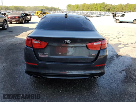 2015 Kia Optima LX with VIN 5XXGM4A75FG442561, listed as a Copart auction lot 52884935 with 146,818 mi miles and Salvage Title. Bid and sale history available at DreamBid. Image 6.