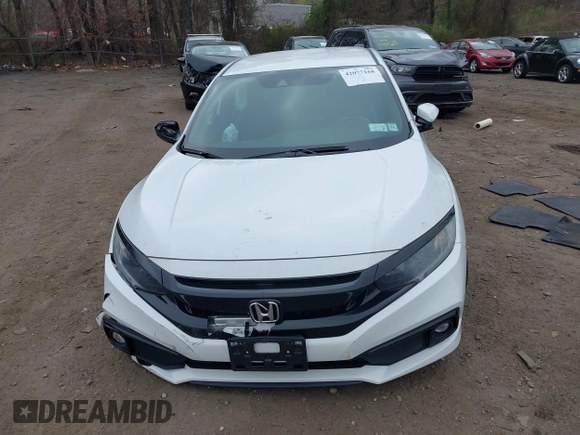2019 Honda Civic Sedan Sport with VIN 2HGFC2F87KH592488, listed as a IAAI auction lot 42077168 with 44,431 mi miles. Bid and sale history available at carsss.com. Image 12.