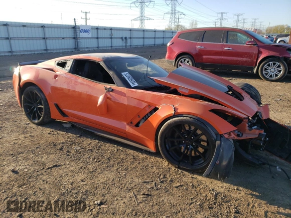 2019 Chevrolet Corvette Grand Sport 2LT with VIN 1G1YX2D78K5116515, listed as a Copart auction lot 52280934 with 43,390 mi miles and Salvage Title. Bid and sale history available at carsss.com. Image 4.