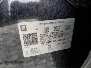 2019 GMC Acadia SLT z VIN 1GKKNMLS6KZ170624, wystawiony jako Copart lot #54150215 z przebiegiem 74 083 mil mil oraz Szkoda całkowita • Salvage title. Historia ofert i sprzedaży dostępna na DreamBid. Obrazek 13.