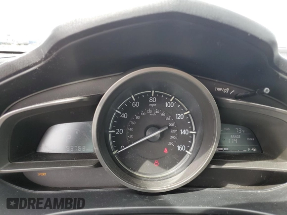2017 Mazda 3 Sport with VIN 3MZBN1U70HM150090, listed as a Copart auction lot 53335695 with 93,763 mi miles and Salvage Title. Bid and sale history available at DreamBid. Image 9.