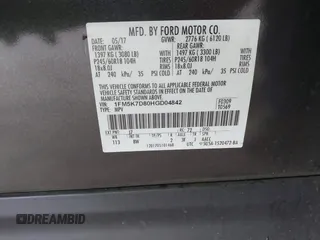 2017 Ford Explorer XLT with VIN 1FM5K7D80HGD04842, listed as a IAAI auction lot 41911091 with 90,680 mi miles and . Bid and sale history available at carsss.com. Image 9.