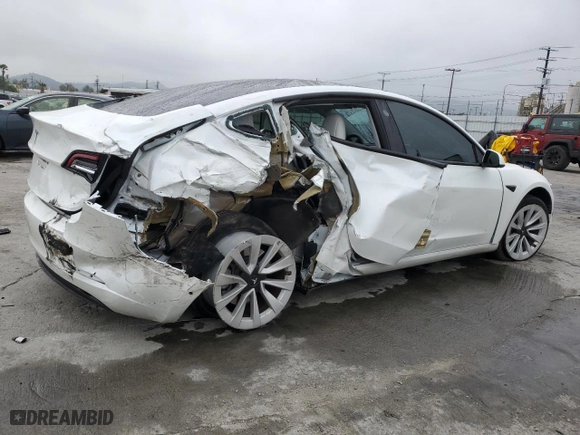 2021 Tesla Model 3 Standard Range Plus with VIN 5YJ3E1EA4MF095854, listed as a Copart auction lot 50721085 with 23,742 mi miles and Salvage Title. Bid and sale history available at carsss.com. Image 3.